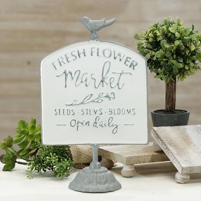 Flower Market Metal Tabletop Sign
