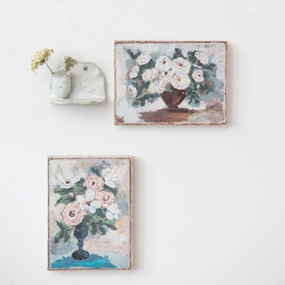 Flowers In Vase Canvas Wall Art Set of 2