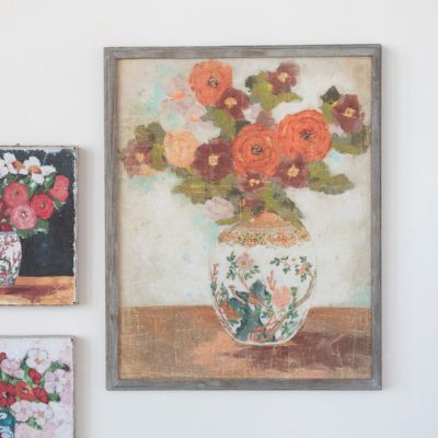 Flowers In Vase Framed Wall Decor