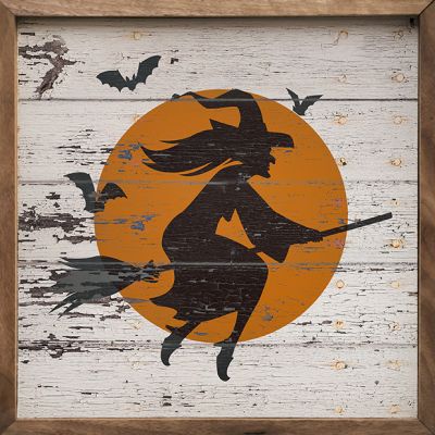 Flying Witch Silhouette Wall Art