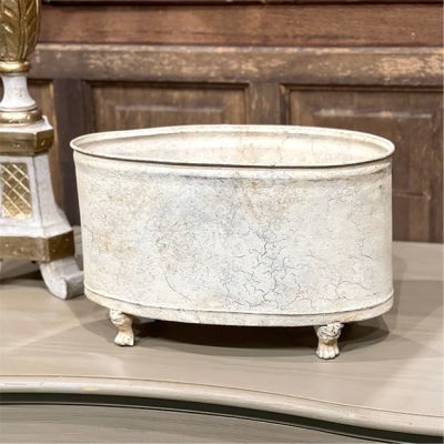 Footed Tole Accent Container