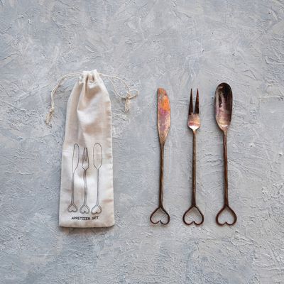 Forged Copper 3 Piece Cutlery Set