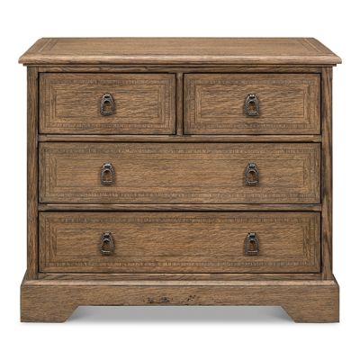 Four Drawer Equestrian Nightstand