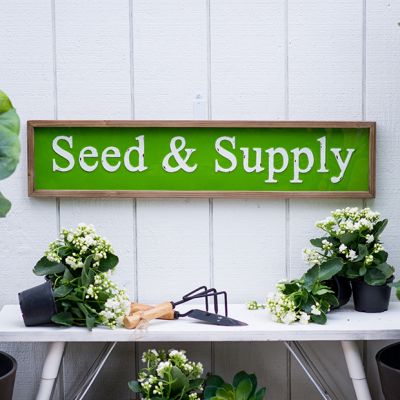 Framed Seed And Supply Sign