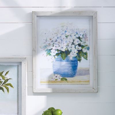 Framed Shadowbox Hydrangea Bouquet Print