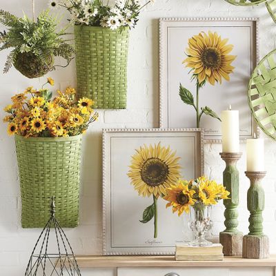 Framed Sunflower Wall Art Set of 2