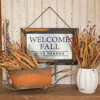 Framed Welcome Fall Sign