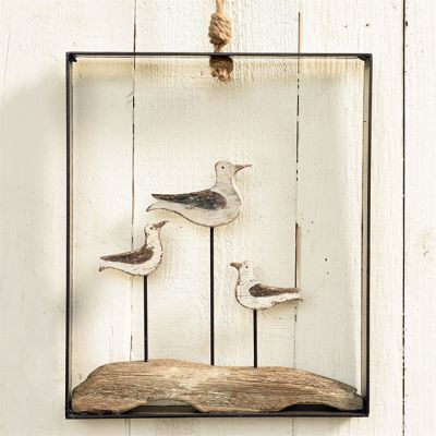 Framed Wood Gull Trio