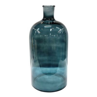 French Blue Decorative Bottle Vase