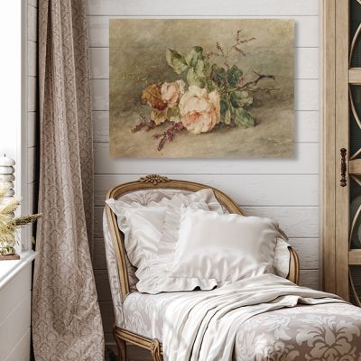 French Country Roses Canvas Wall Art