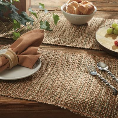 Fringed Woven Tweed Placemat