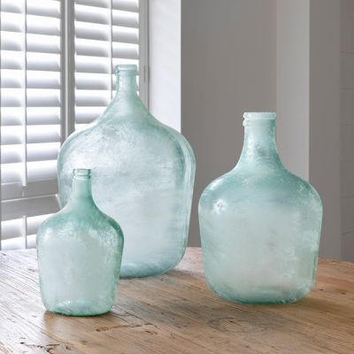 Frosted Cellar Bottle Vase