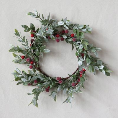 Frosted Festive Decorative Wreath