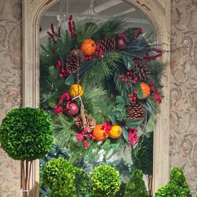 Fruit And Pinecone Harvest Wreath