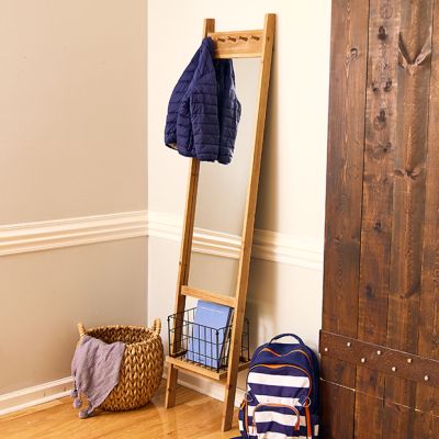 Full Length Mirror With Storage Basket