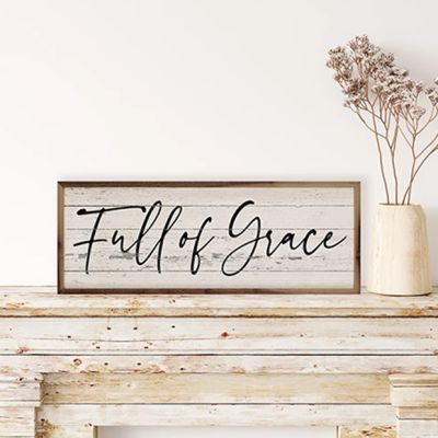 Full of Grace Framed Sign