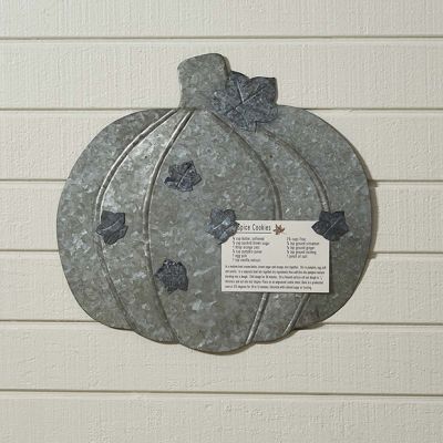 Galvanized Pumpkin Memo Board With Magnets