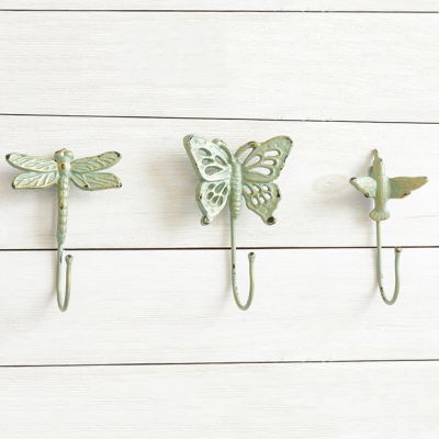 Garden Delights Metal Wall Hook Set of 3