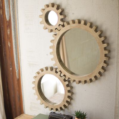 Gears Wall Mirror Collection Set of 3