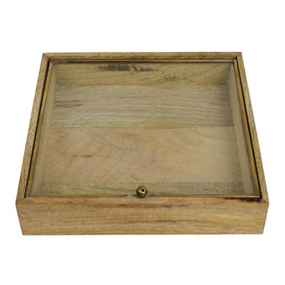 Glass Lidded Wooden Display Box