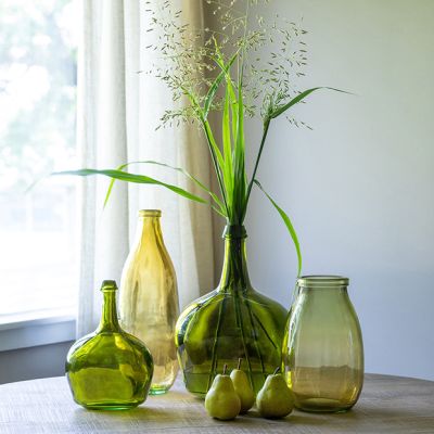 Glass Olive Bottle Vase