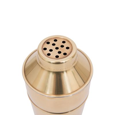 Gleaming Brass Cocktail Shaker