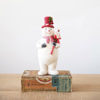 Glittered Holiday Snowman