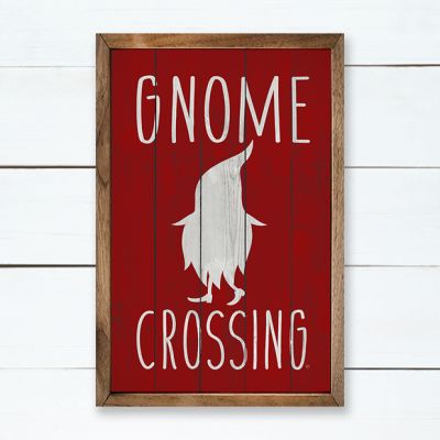 Gnome Crossing Holiday Sign