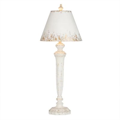 Gold Accent Tall Buffet Lamp With Metal Shade