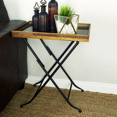 Gold Accent Tray Table