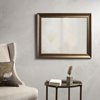 Gold Accented Rectangle Mirror