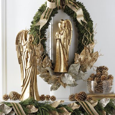Gold Praying Angel Figurine Set of 2