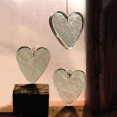 Gorgeous Glass Heart Suncatcher Ornament