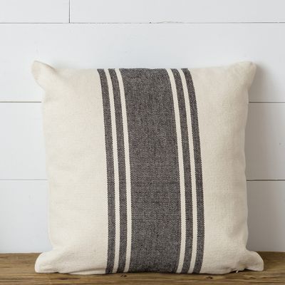 Grain Sack Striped Throw Pillow
