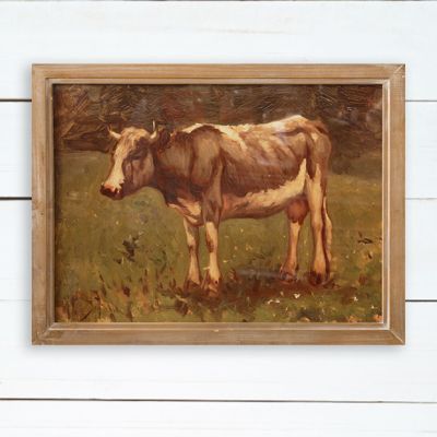 Grazing Bull Framed Wall Art