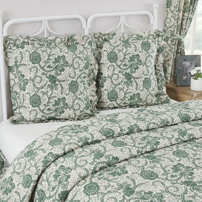 Green Country Floral Euro Sham