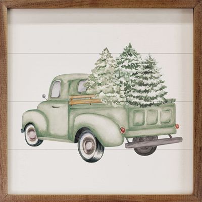 Green Tree Truck Wall Art