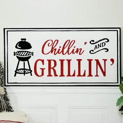 Grillin And Chillin Metal Wall Sign