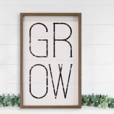 Grow White Framed Wall Art