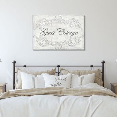 Guest Cottage Canvas Wall Sign