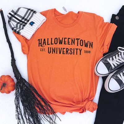 Halloweentown University Orange Cotton Tee