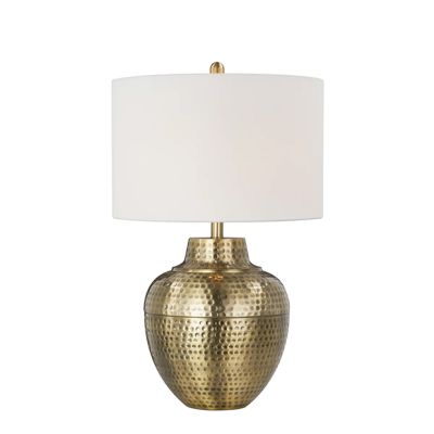 Hammered Antique Brass Table Lamp