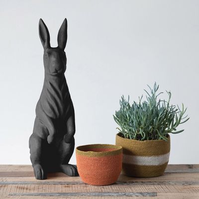 Hand Carved Wood Rabbit Figurine