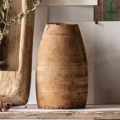 Hand Crafted Wood Cylinder Vessel