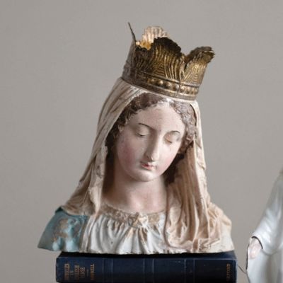 Hand Painted Vintage Virgin Mary Replica