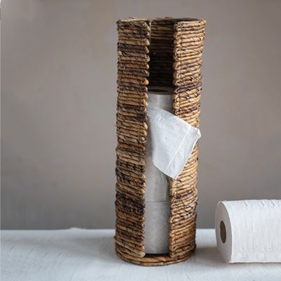 Hand-Woven Banana Leaf Toilet Paper Roll Holder