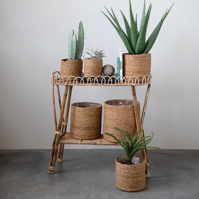 Hand Woven Seagrass Planter Set of 6
