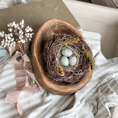 Handcrafted Egg Shaped Dough Bowl
