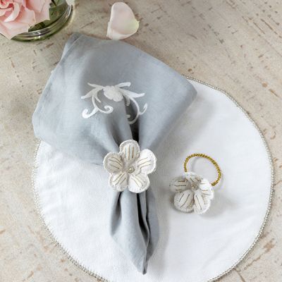 Handmade Canvas Flower Napkin Ring