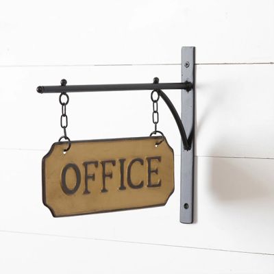 Hanging Bracket Metal Office Sign